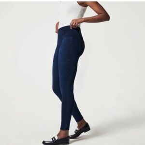 Spanx jeggings Size Medium High Rise Deep Blue Wash